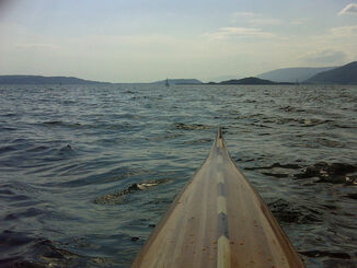 On Lake Biel with strong wind, Switzerland