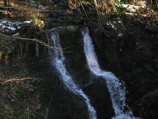 Doppelwasserfall des Goldinger Bachs